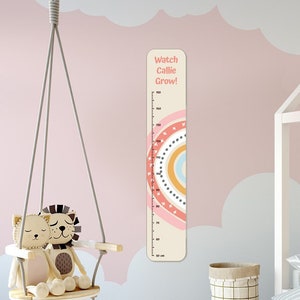 Gepersonaliseerde groeimeter. Hoogteliniaal voor kinderen, kinderkamerdecoratie voor meisje, groeimeter meisje, gepersonaliseerde groeimeter, eerste cadeau baby