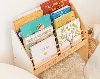 Nursery Bookshelf, Child book Display, Kids Bookshelf, Front facing Bookcase, Educational Activities, Toddler Montessori Furniture