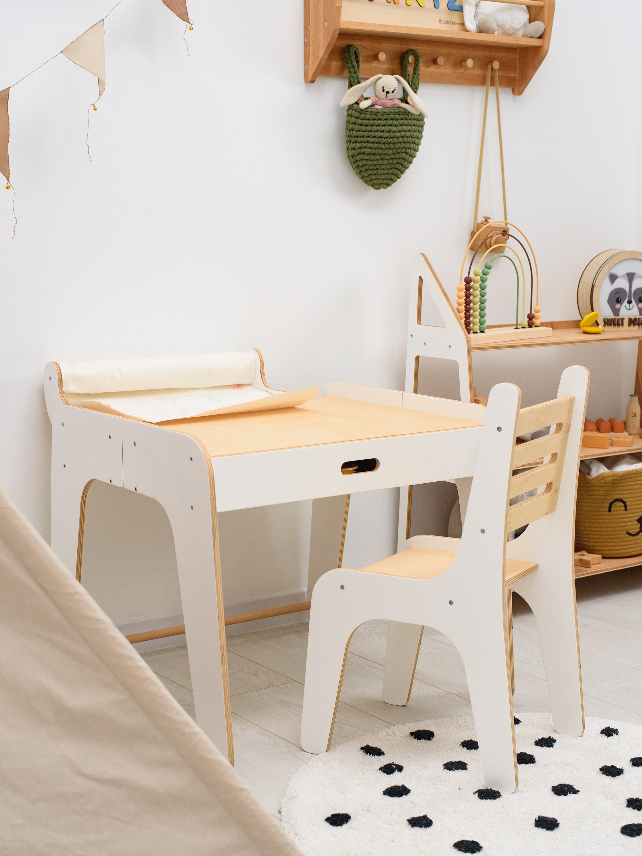 Kids Table, Birthday Baby Gift, Wood Table, Baby Table and Chair, Desk ...