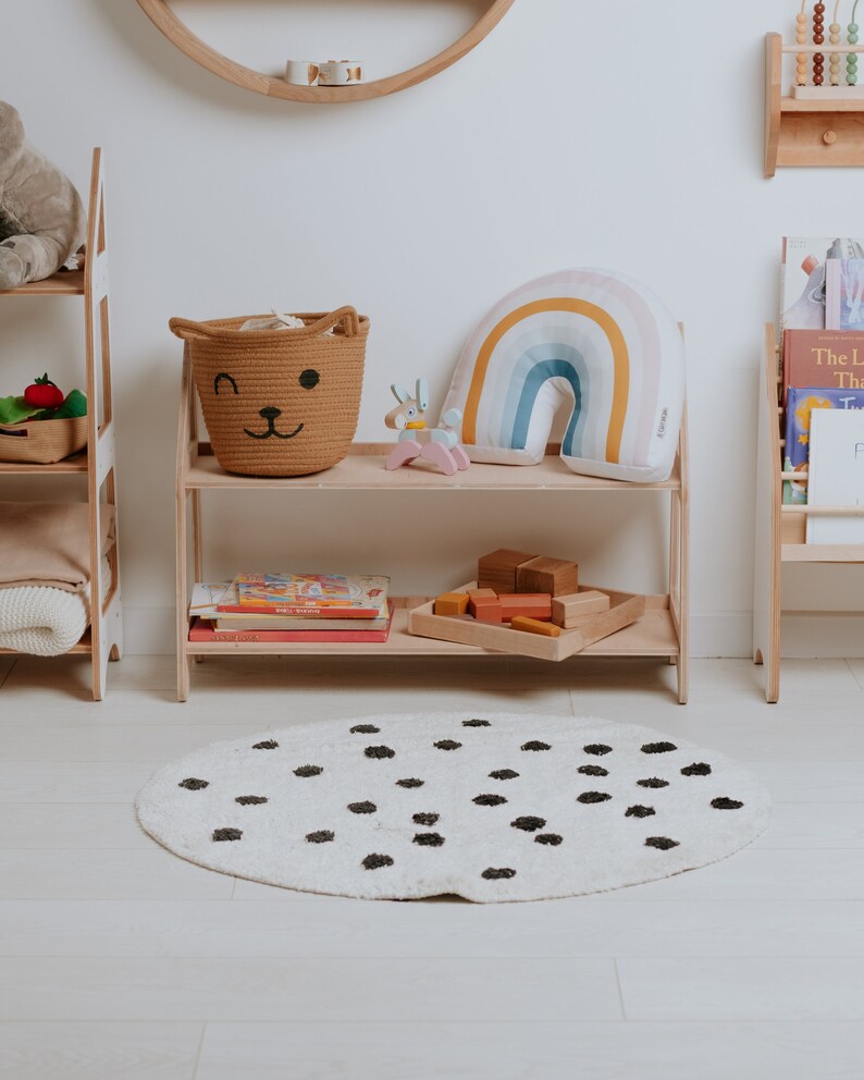 Montessori Toy Shelf Wood Open Shelf for Toddler Playroom Etsy