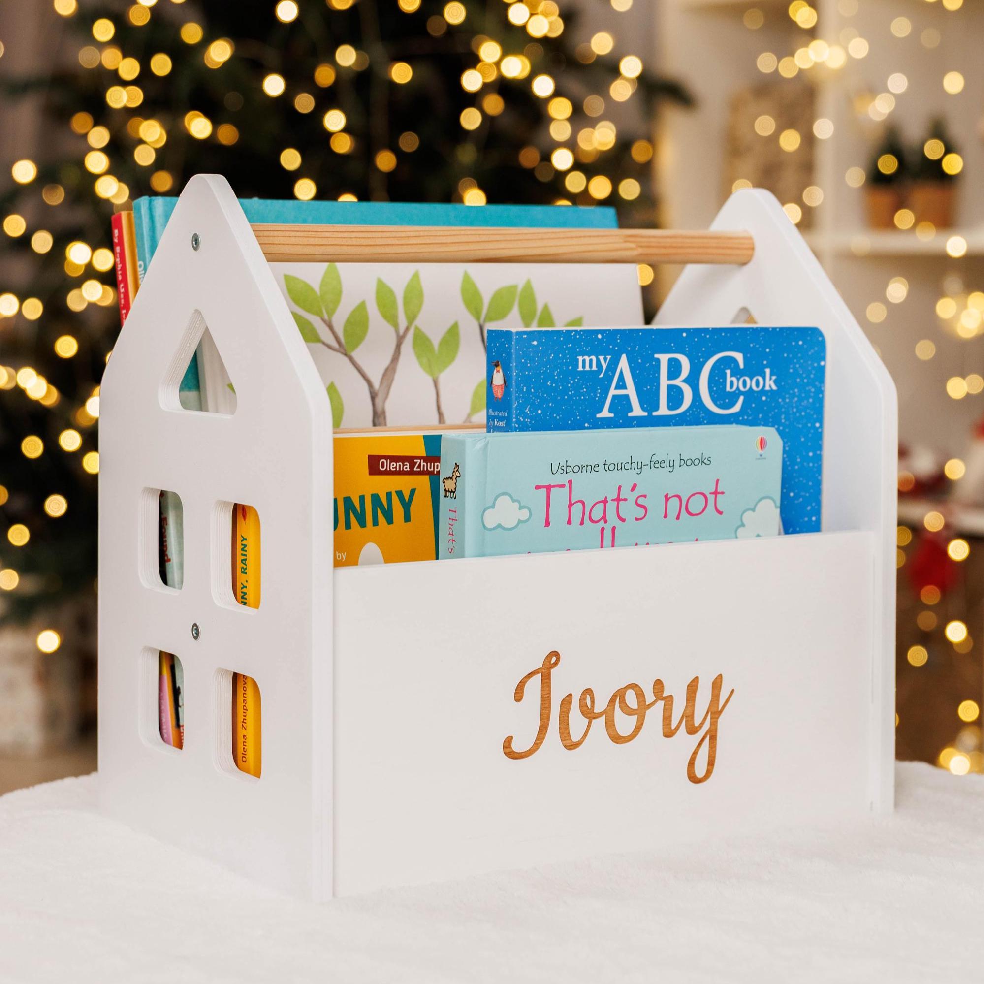 Toys Organization, Baby Book Box, Storage for Books, Custom Name Book ...