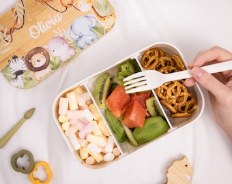 Reusable Eco-Friendly Bento Box, Leakproof Meal Prep Lunch Container, Portable Food Storage Box for Kids