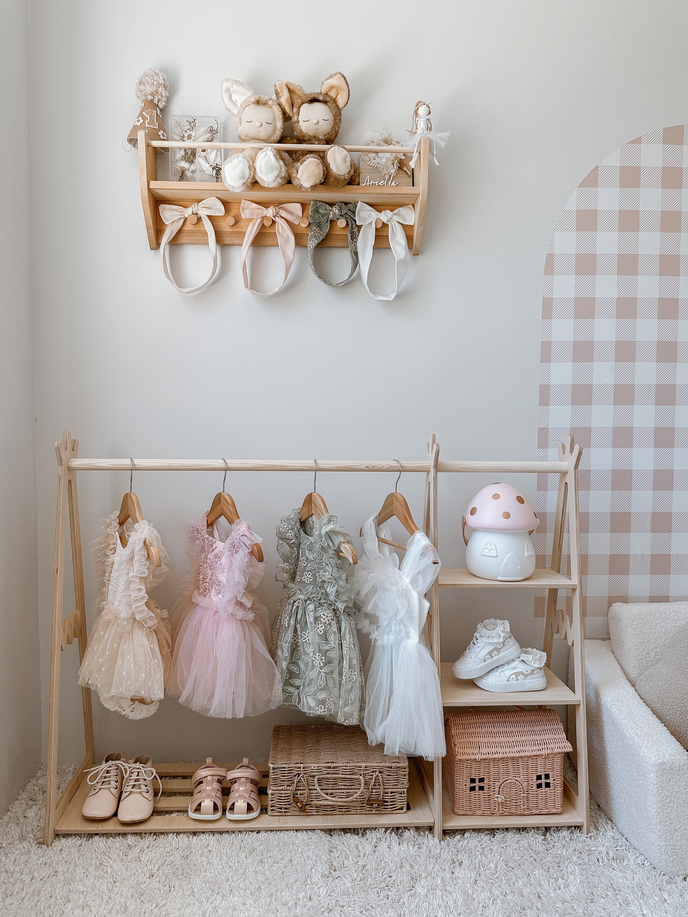 Montessori Teepee Style Clothing Rack Nursery Wardrobe Kids Room Decor Clothes Rack for Baby Child Size Furniture Frame Rack Dress Up Etsy