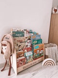 Montessori Bookshelf Wooden, Kids Activities, Libreria Furniture, Personalized Bookcase for Nursery, Kids Room, Baby Book Shelf Playroom