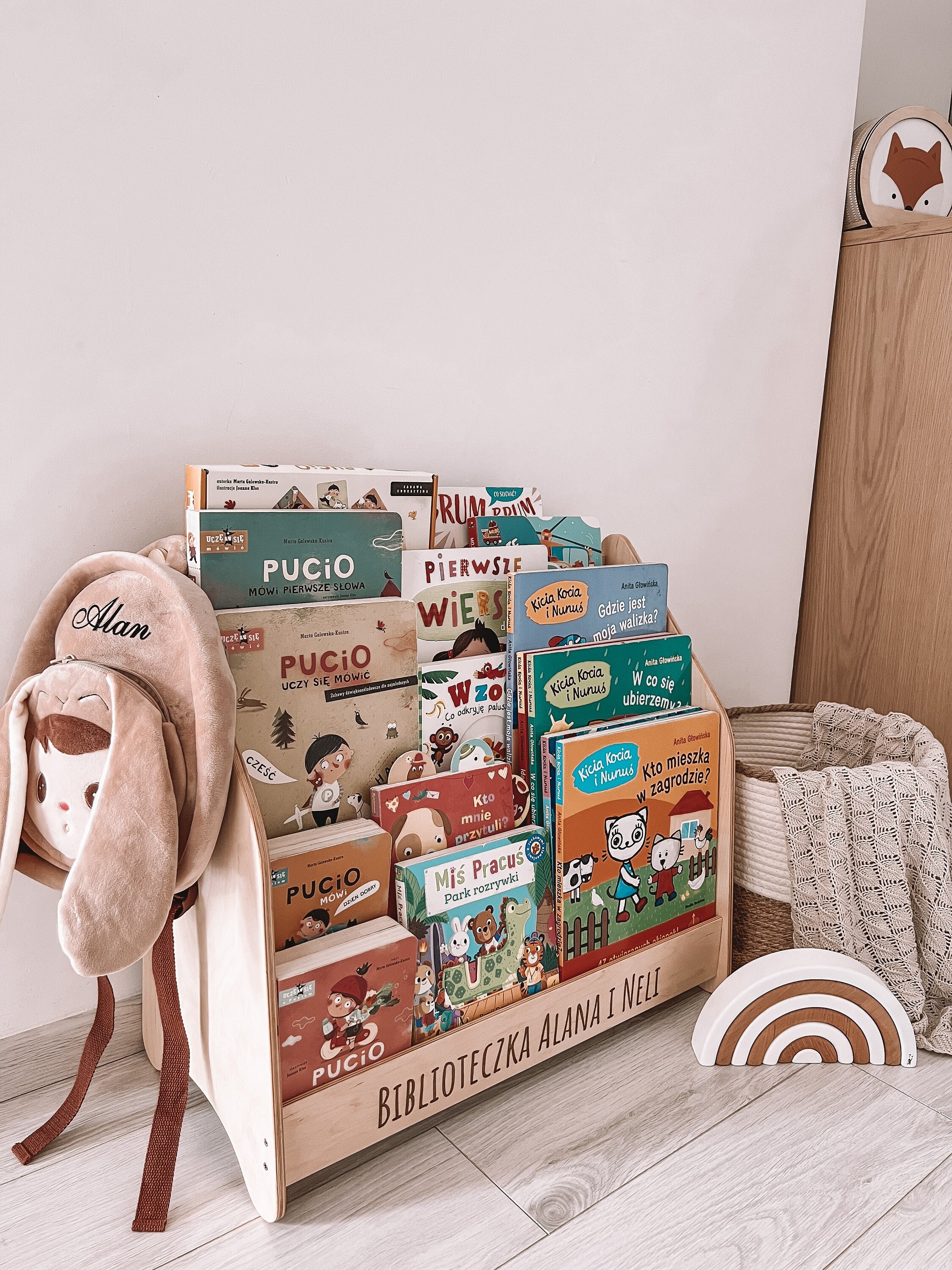 Libreria Montessori per Bambini con Cassetto - Fatta a Mano in ITALIA