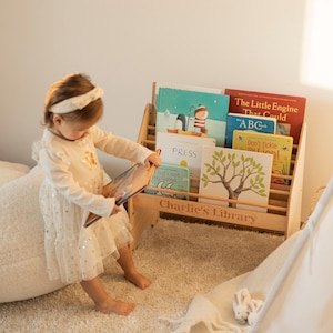 Montessori Bookshelf Gifts for Kids, Montessori Wooden Shelf, Nursery Bookshelf, Kids Bookshelf, Montessori Furniture, Toddler Bookcase