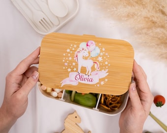 Unicorn Eco-Friendly Bento Lunch Box, Durable Reusable Lunch Container, Kids & Adult Lunchbox for Meal Prep, Travel and Everyday Use
