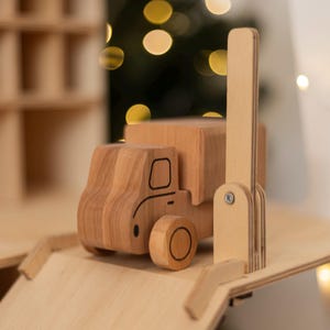 Holz-LKW für Kleinkind, Holzspielzeug Autos, Geburtstagsgeschenk für Kleinkind, Baby Jungen Geschenk, Montessori Spielzeug für Kleinkinder, Holz Spielzeug LKW