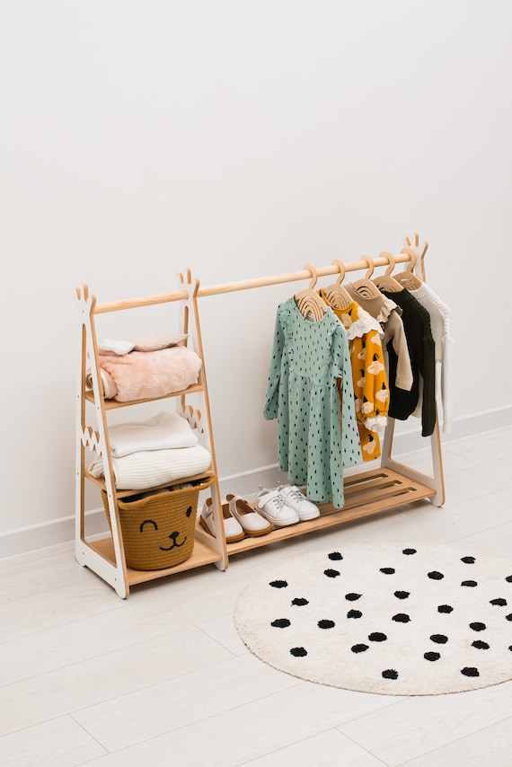 Baby Clothes Hangers Rack Wooden Baby Clothes Hanger Creative Clothing  Display Kids Hangers Room Nursery Decor for Kids Present