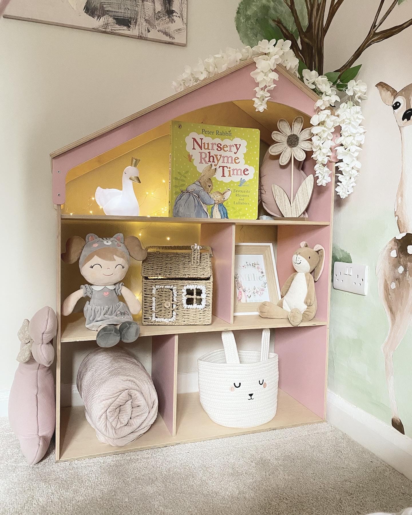 モンテッソーリ ブック&おもちゃ ディスプレイ ベビー用 子供部屋用