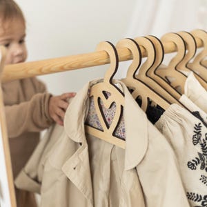 Clothes Rack for Baby, Montessori Teepee Style Clothing Rack, Nursery Wardrobe, Kids Room Decor, Child Size Furniture, Frame Rack Dress Up