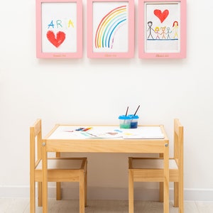 Children Art Frames, Nursery Frame, Children Drawings Frames, Picture Frames, Kids Artwork, Kids Painting Storage, Easy Change Drawings image 6