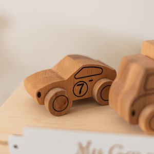 Toy Cars for Garage, Baby Boy Wooden Small Cars, Wooden Toy Cars, Montessori Toys, Sensory Toys, Wooden Toy Truck, Birthday Gift for Toddler