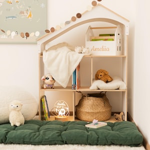 Toddler Library, Montessori Bookshelf, Montessori Furniture, Baby Birthday Gift,  Book Shelf, Nursery Decor, Children Bookcase,
