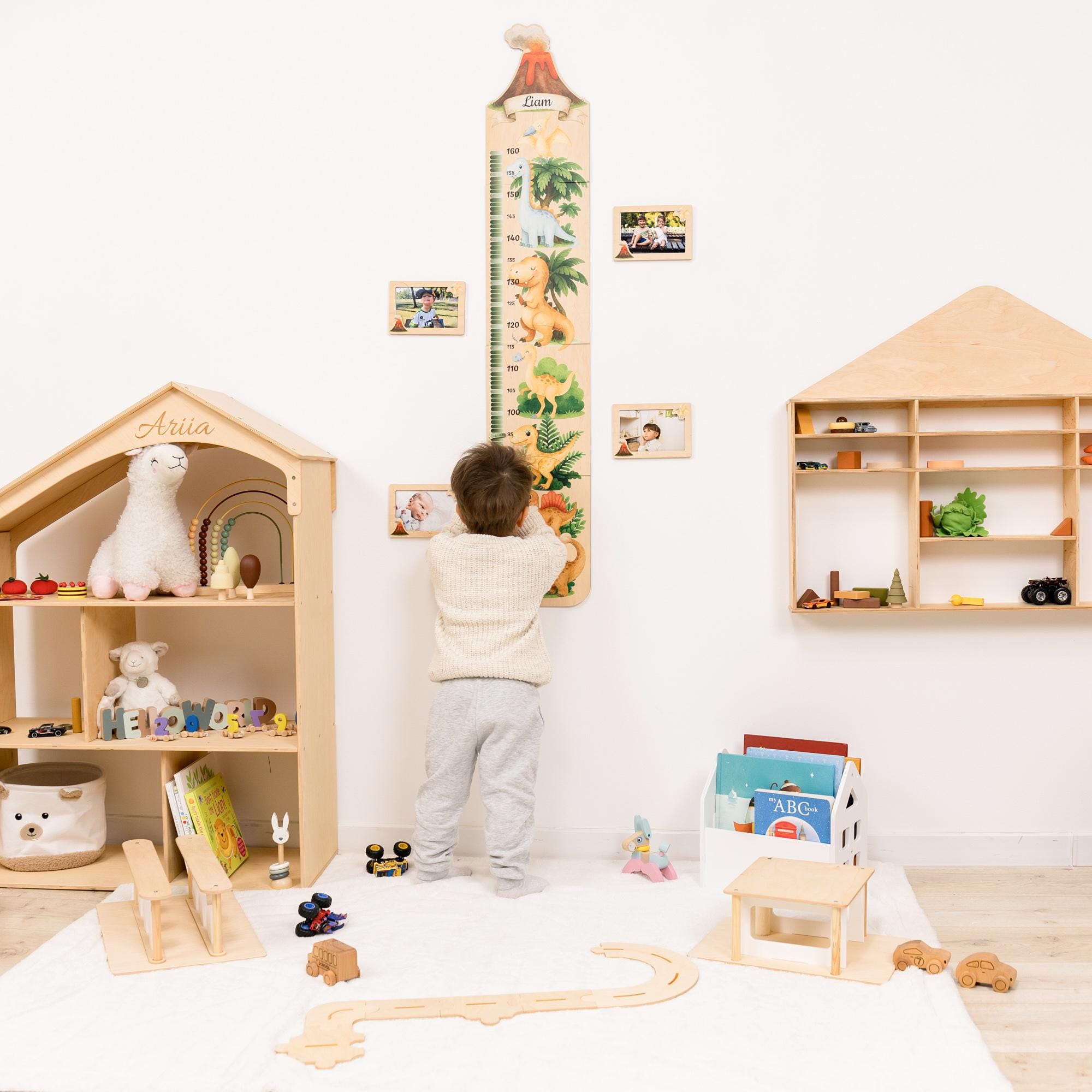 Decoracion Infantil Tabla De Crecimiento De Dinosaurios Personalizada Para Ni Os S 1000977