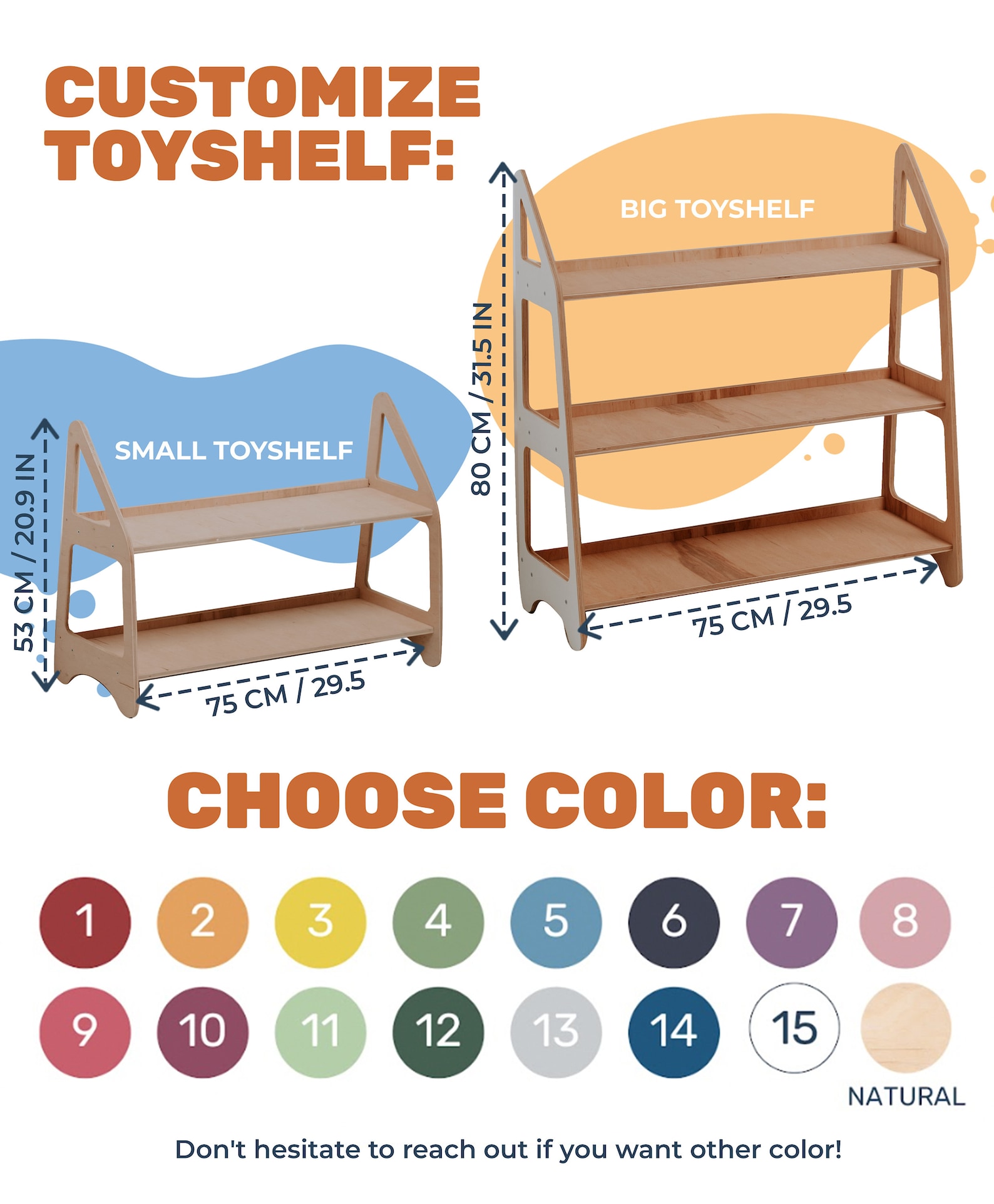 Montessori Toy Shelf Wood Open Shelf for Toddler Playroom Etsy