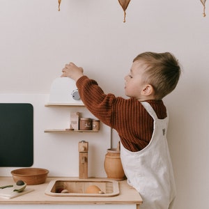 Play Kitchen Set, Wooden Pretend Play Kitchen, Montessori Furniture ...