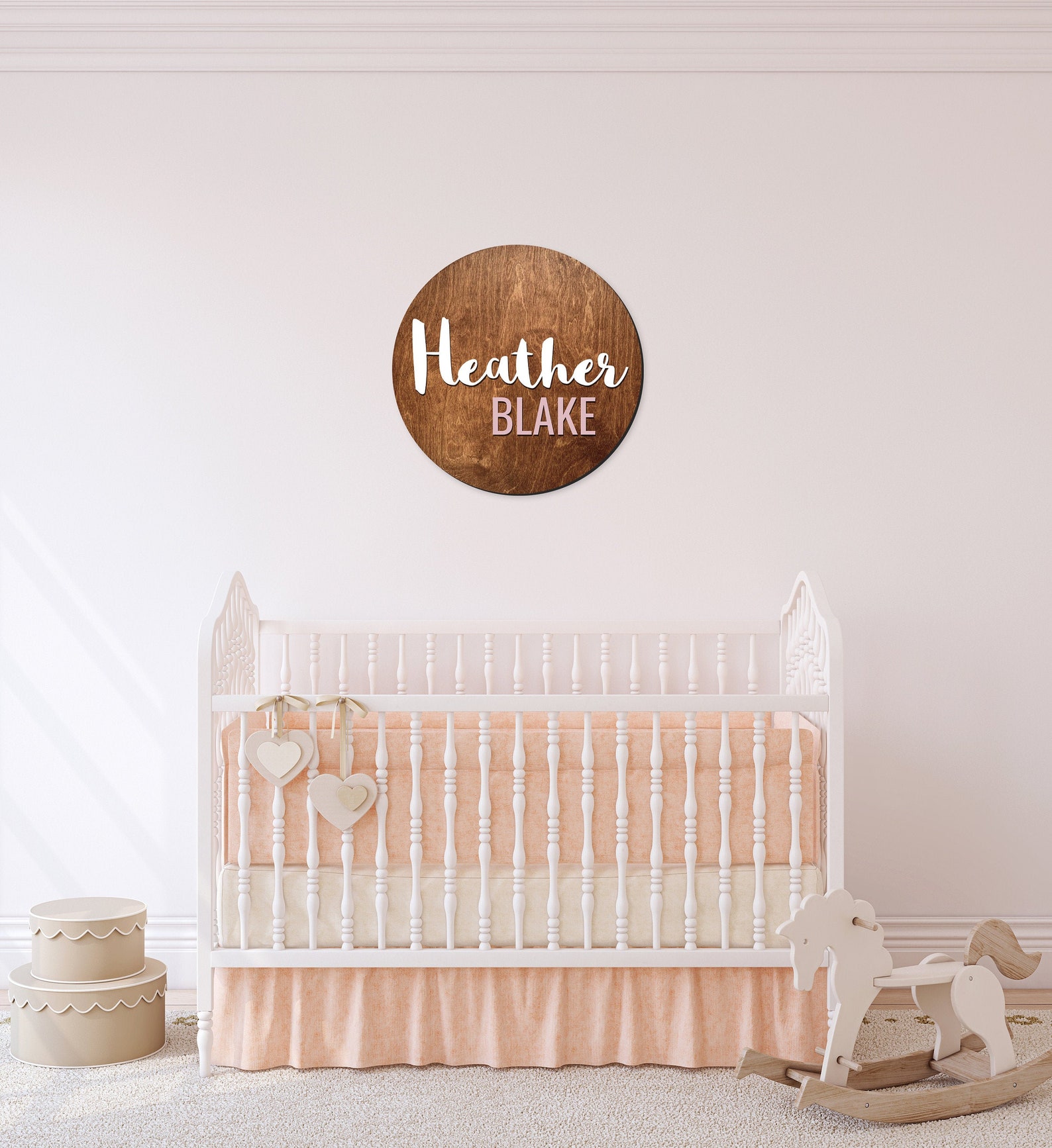 Nursery Wall Art Baby Name Sign Nursery Wall Decal Name Plaque Etsy