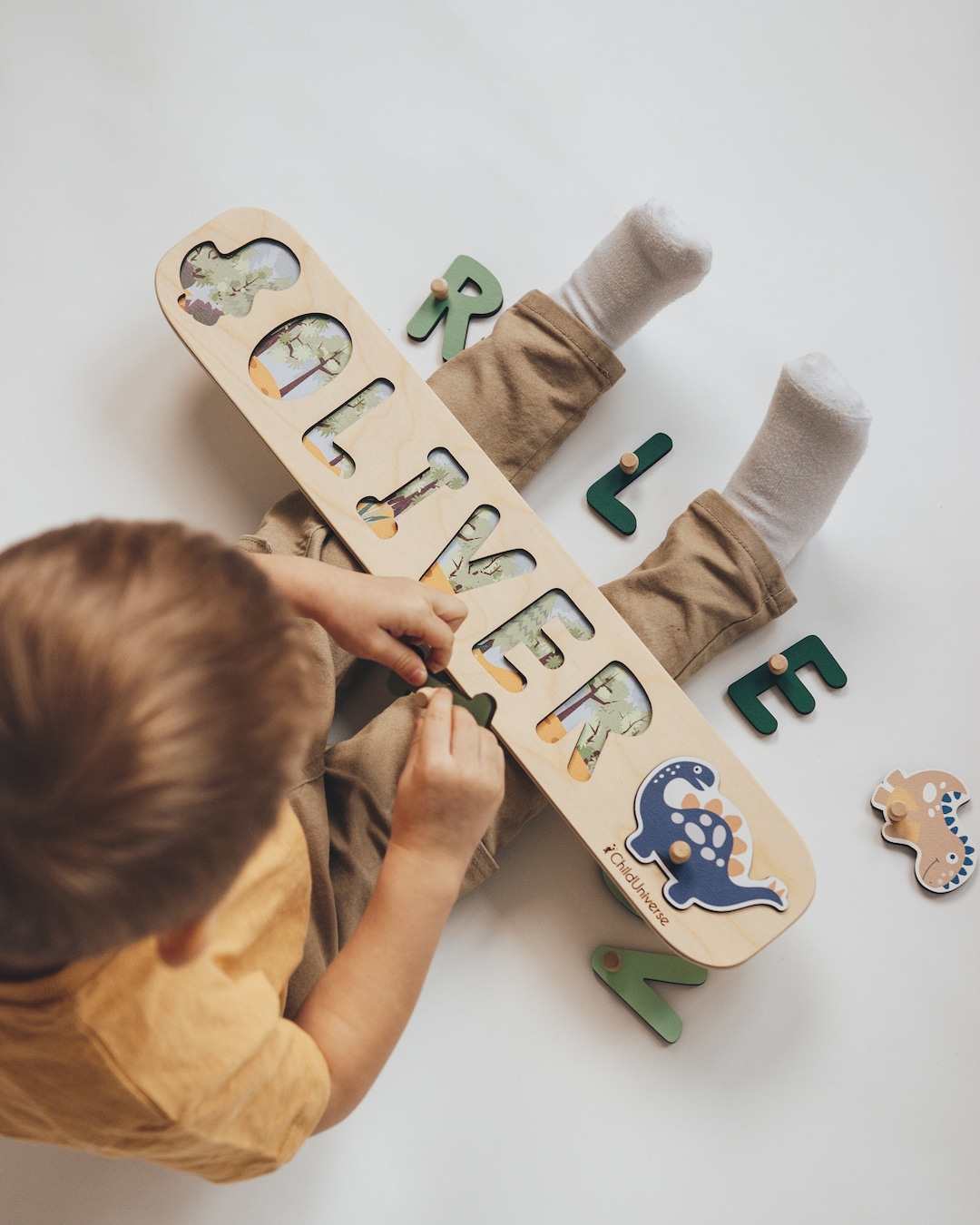 Custom Name Puzzle Personalized Gift for Baby Montessori Wooden Toys ...