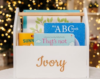 Toddler Bookcase, Decor Box for Books, Toys Organization, Storage For Books, Playroom  Nursery Small Bookshelf,  Baby Book Lover Gift