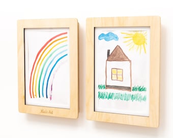 Children Art Frames, Nursery Frame, Children Drawings Frames, Picture Frames, Kid’s Artwork, Kid’s Painting Storage, Easy Change Drawings