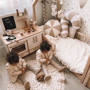 Baby Kitchen,  3rd 4th Birthday Gift for Girl, Toddler Gift, Play Kitchen, Kids Pretend Play Montessori Furniture, Wooden Child Kitchen