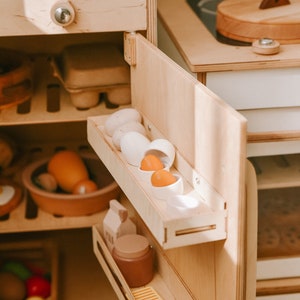 Play Kitchen Set, Wooden Pretend Play Kitchen, Montessori Furniture ...