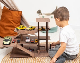 Toy Parking Garage with Elevator, Toy Car Storage, Toy Car Ramp, Boys Room Decor, Birthday Gifts for Boys, Birthday Gift for Kid Boy