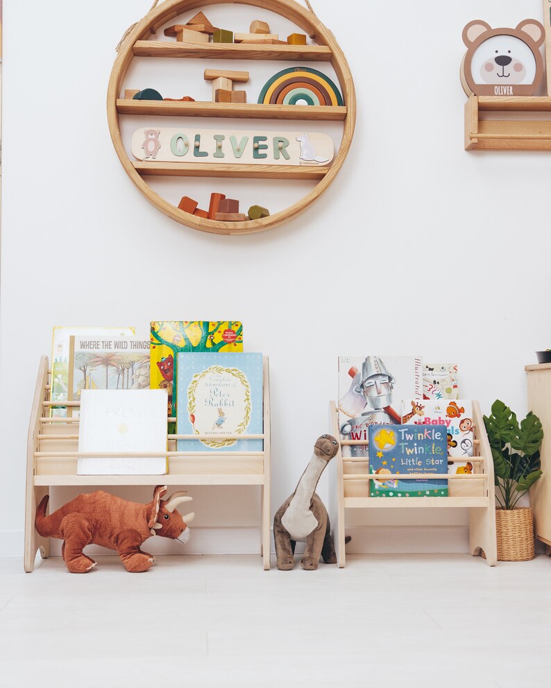 Toy Storage Montessori Wooden Open Shelf Kids Playroom Etsy
