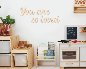 You Are so Loved Wooden Wall Scripts Kids Room Decor Nursery Baby Room ...