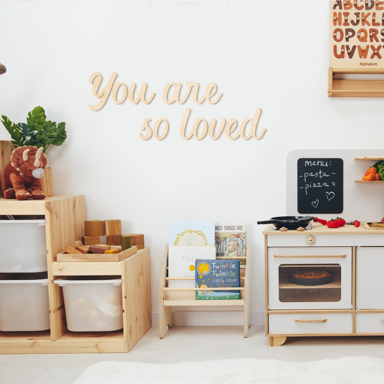You Are so Loved Sign, Wooden Wall Scripts, Kids Room Decor, Nursery ...