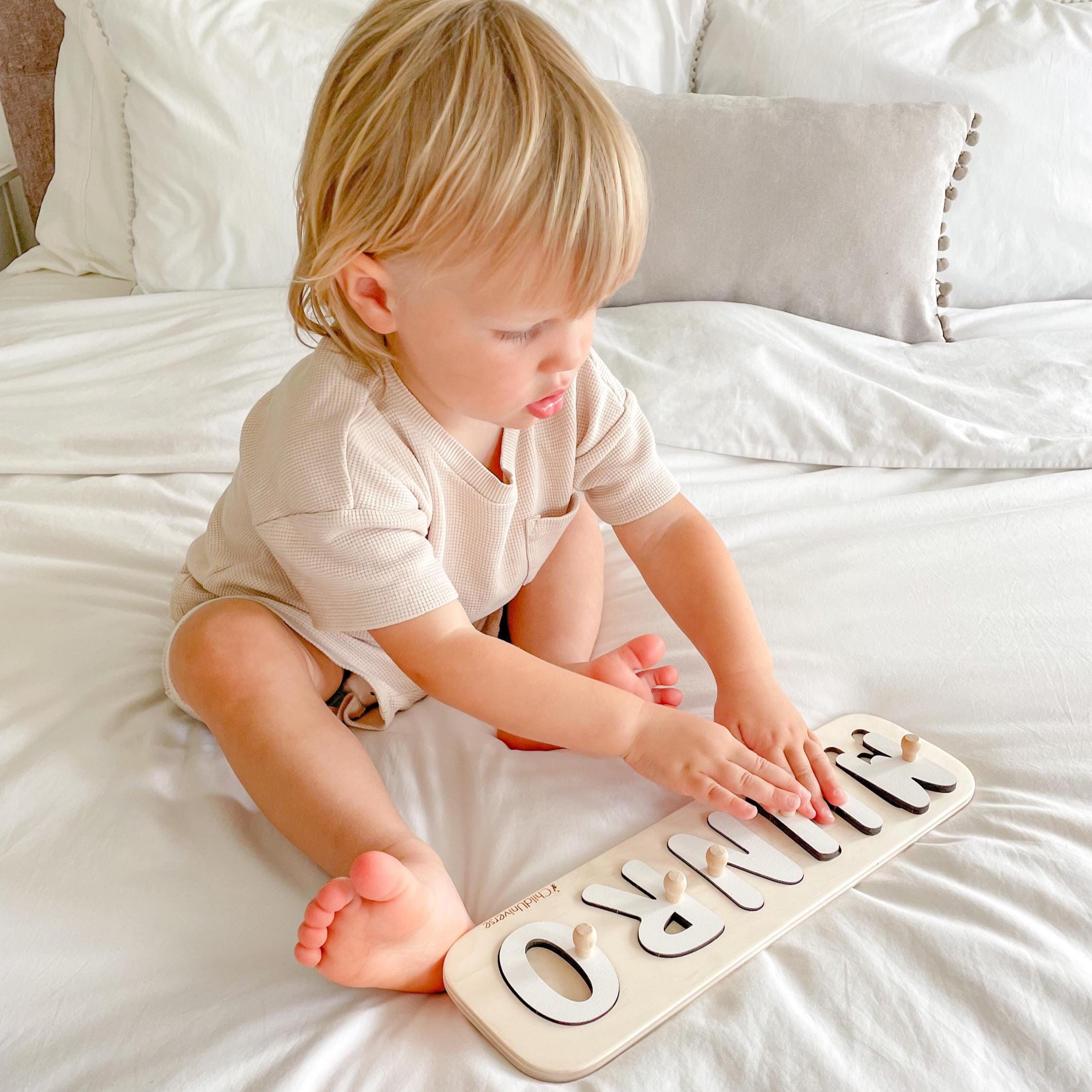 New Baby Gift Wood Name Puzzle for Toddler Montessori Puzzle