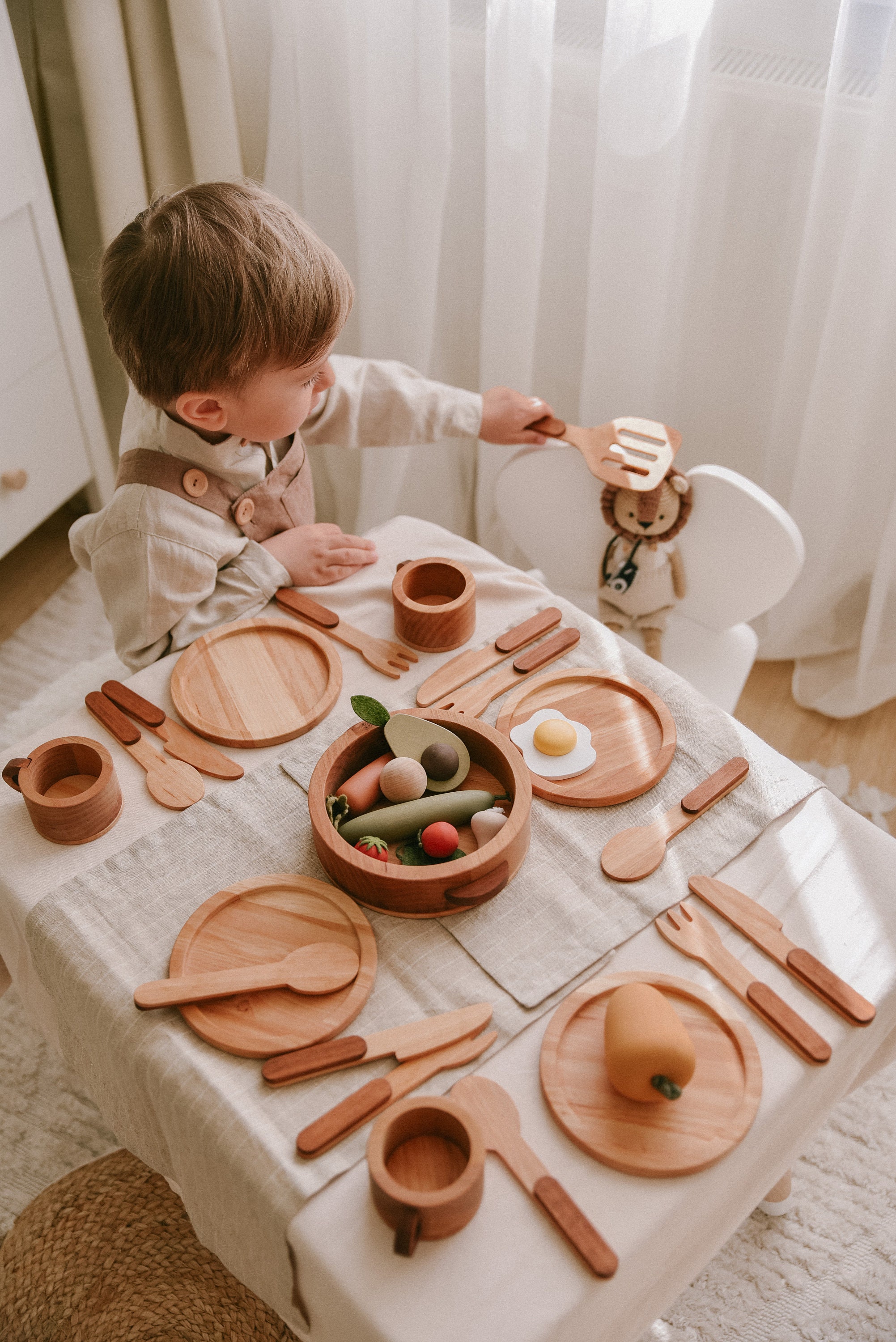 Lot of Kids Pretend Kitchen Food Utensils Plastic Toy Play Ladle Spoon Knife