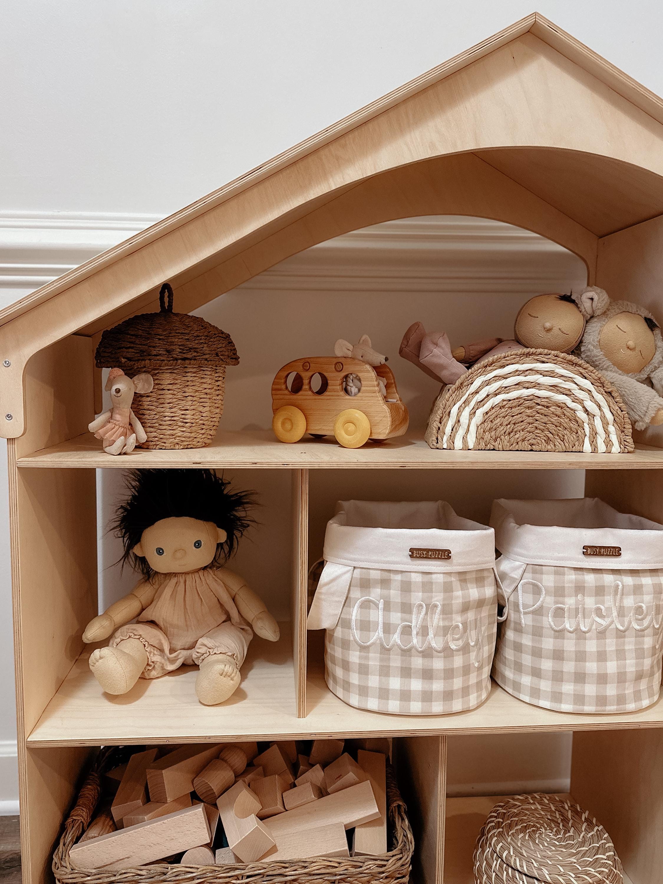 モンテッソーリ ブック&おもちゃ ディスプレイ ベビー用 子供部屋用