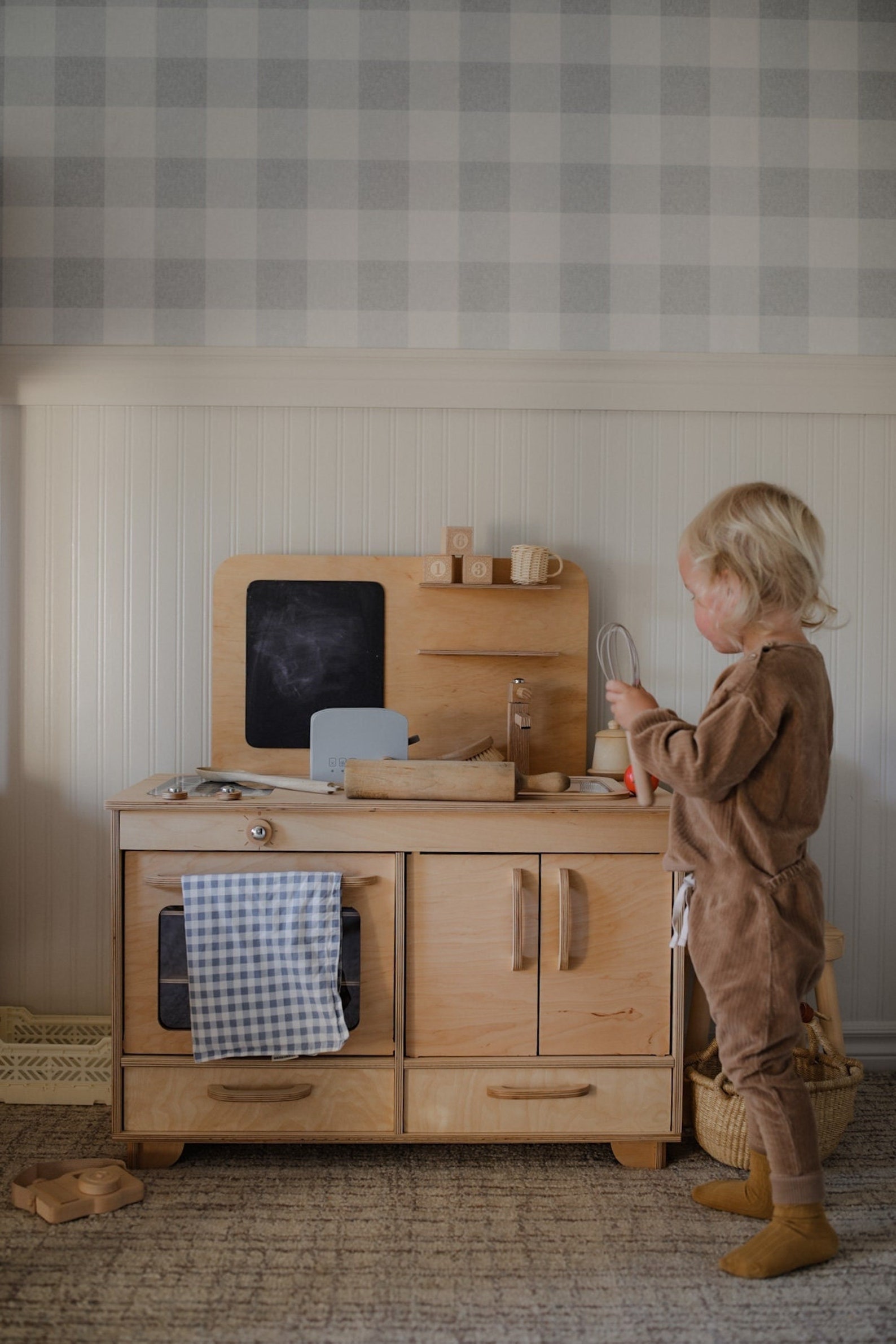 Montessori Play Kitchen for Toddler Kids Toys Wooden Pretend Etsy