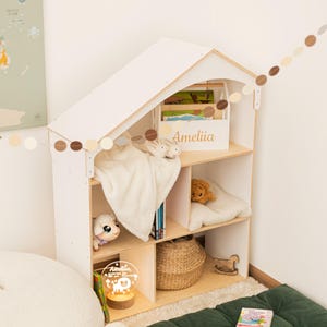 Baby Birthday Gift, Book Shelf, Children Bookcase, Toddler Library, Montessori Bookshelf, Montessori Furniture, Nursery Decor