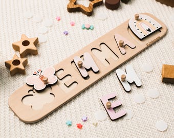 Personalized Puzzle Name Board, Toys for Baby Girls, Baby Boys, Custom Name Puzzle for Toddlers