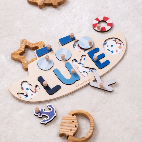 1st Birthday Gift Name Puzzle Personalized Personalized Name Etsy UK