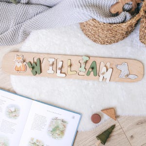 Benutzerdefiniertes Namenspuzzle, hölzernes Baby Namenspuzzle, Montessori Spielzeug, Baby Namenspuzzle, einzigartiges Geschenk für Kleinkinder Geburtstag, hölzernes Namenspuzzle