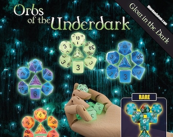 Orbs of the Underdark Dice Gachapon - Get a Random Dice Capsule - Each Capsule Contains Full Set of 7 Dice by Wooden Golem