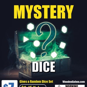 Mystery Dice Gachapon - Ottieni una capsula di dadi casuale - Ogni capsula contiene un set completo di 7 dadi di Wooden Golem