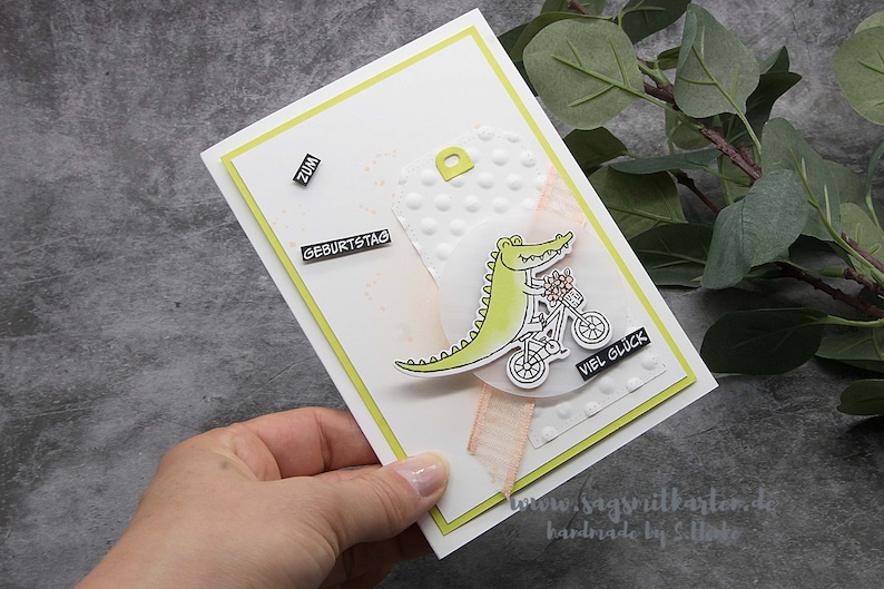 Handmade Folded Card Birthday Card Stampin' UP Limette