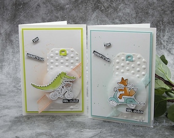 Handmade folded card birthday card | Congratulations card | colorful