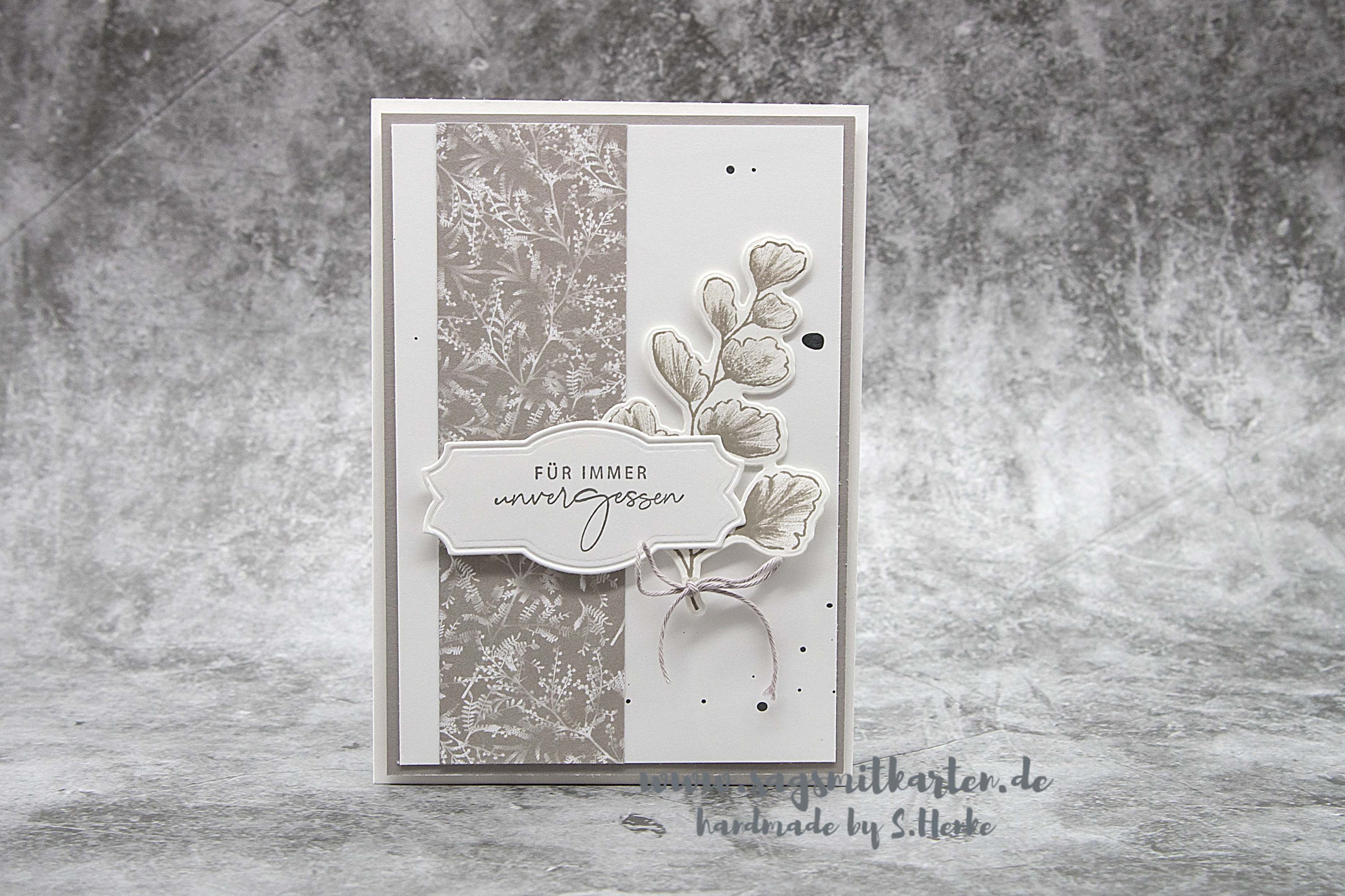 White Cotton Cards DT174-SIS – Handgefertigte Trauerkarte Mit Glitzer, 16x16 Cm