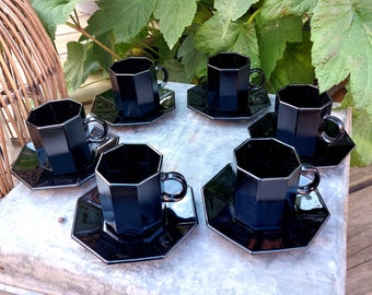 ARCOROC ESSO Collection kopjes uit de OCTIME-serie met bijbehorende schotels - Vintage