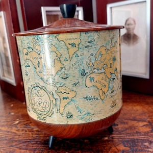 POT TABAC Planisphere statiefvoeten Vintage jaren '70