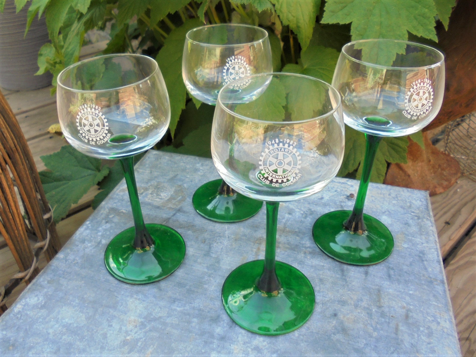 Alsace Wine GLASSES ROTARY International Club of Colmar 4 - Etsy