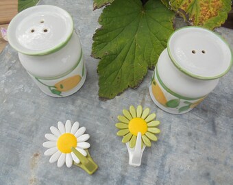 Salière Et Poivrière LBP – Céramique Blanche, Design Soucoupe, Fait Main