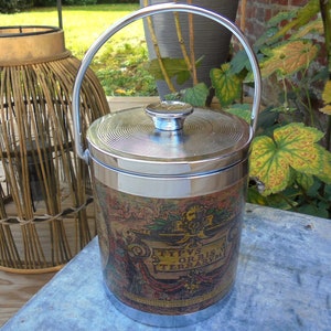 Very elegant Planisphere ice bucket - Made in JAPAN seventies