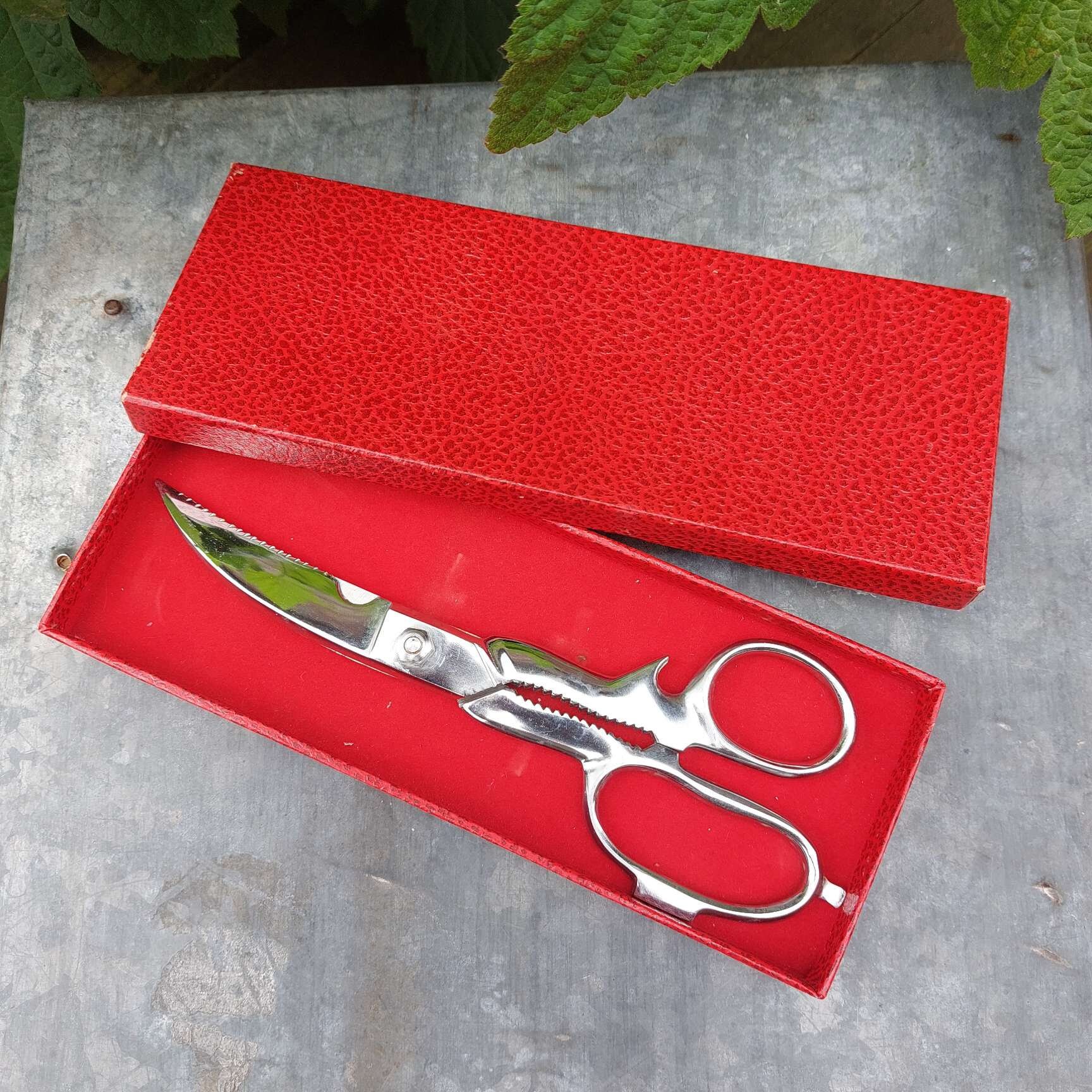 Cisailles à Volaille Nogent Chrome - Manches Bakélite - Outil Cuisine Vintage